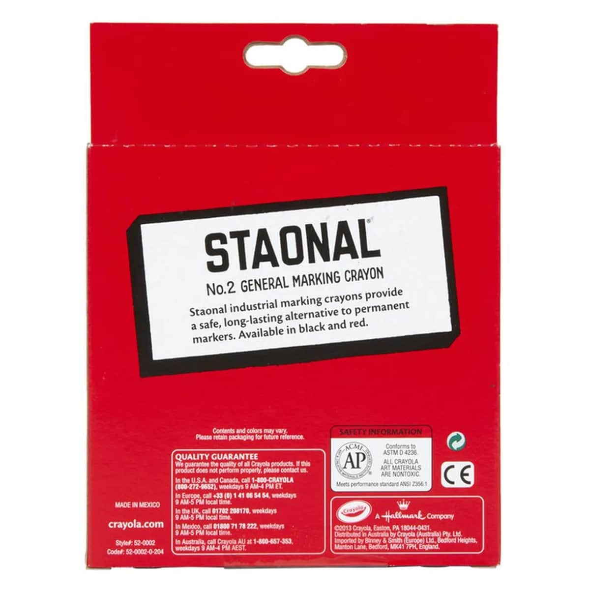 Crayola CRA5200025051 Staonal Black Marking Crayons Unisex, 5-7 Years, Pack of 8