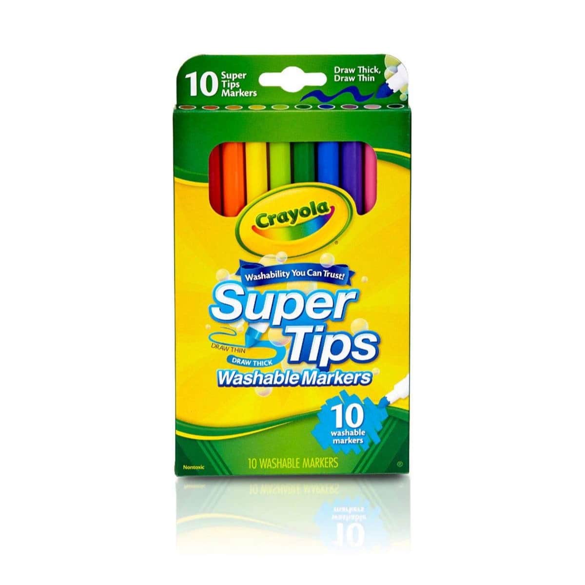 Crayola Super Tips Washable Markers Unisex, 3-4 Years, Pack of 10