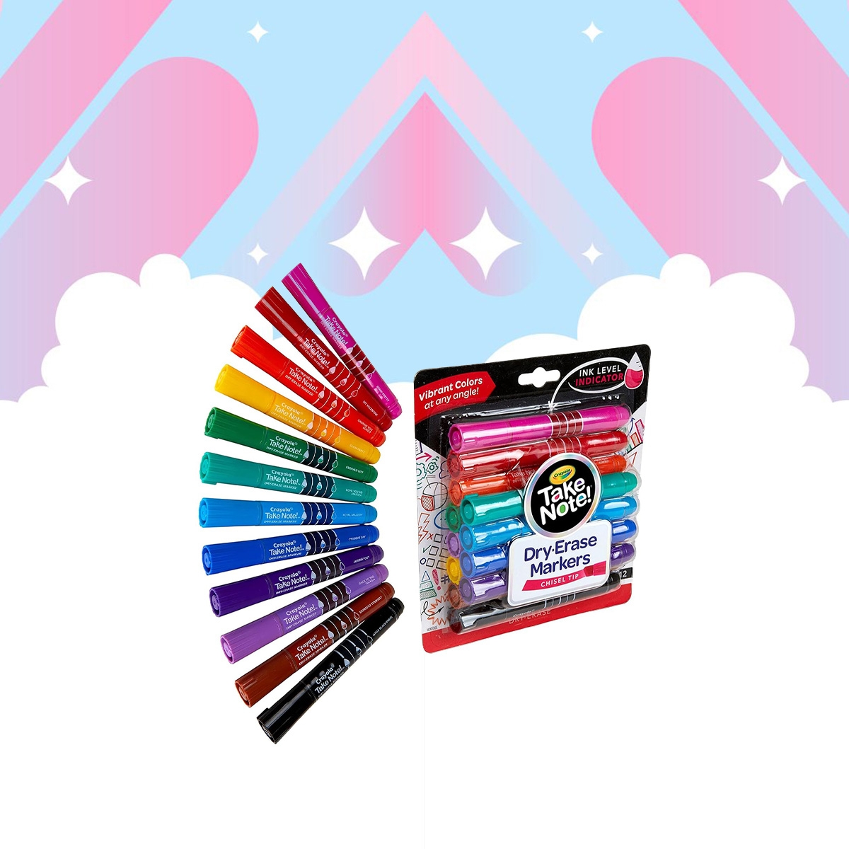 كرايولا أقلام ماركر سبورة تيك نوت – 12 قلم، للجنسين، 11-12 سنة