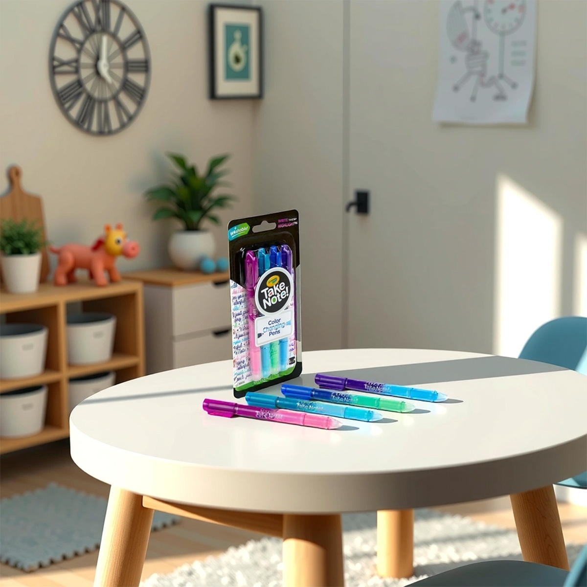 كرايولا أقلام حبر مزدوجة بتقنية تغيير اللون تيك نوت – 4 أقلام، للجنسين، 11-12 سنة