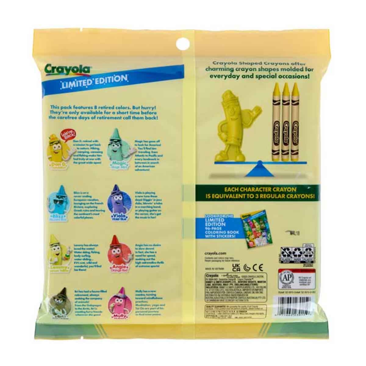 Crayola Tip Character Shaped Limited Edition Crayons Unisex, 3-4 Years, Pack of 8