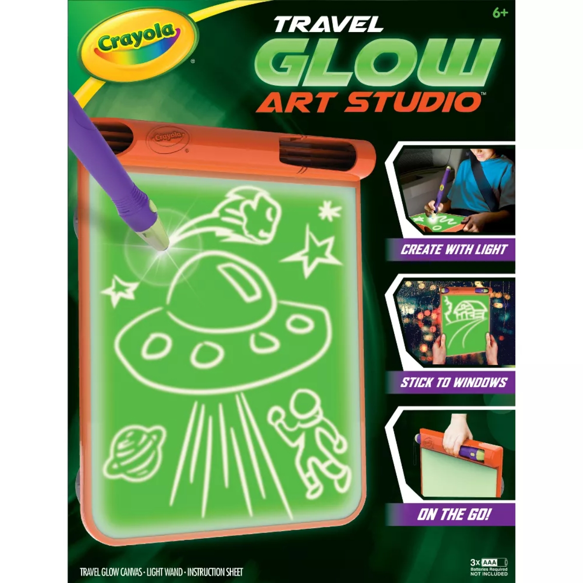 Crayola Travel Glow Art Studio Unisex, 5-7 Years