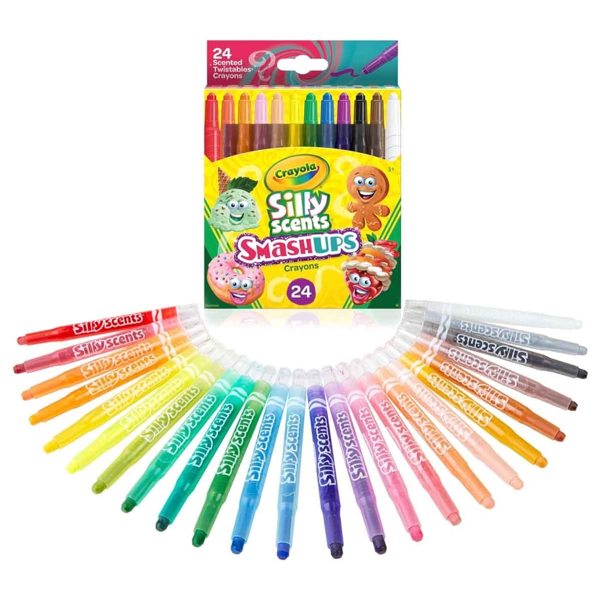 Crayola Twistables Scented Crayons with Coloured Pencils & Assorted Scribble Scrubbie Bundle Pack Unisex, 5-7 Years