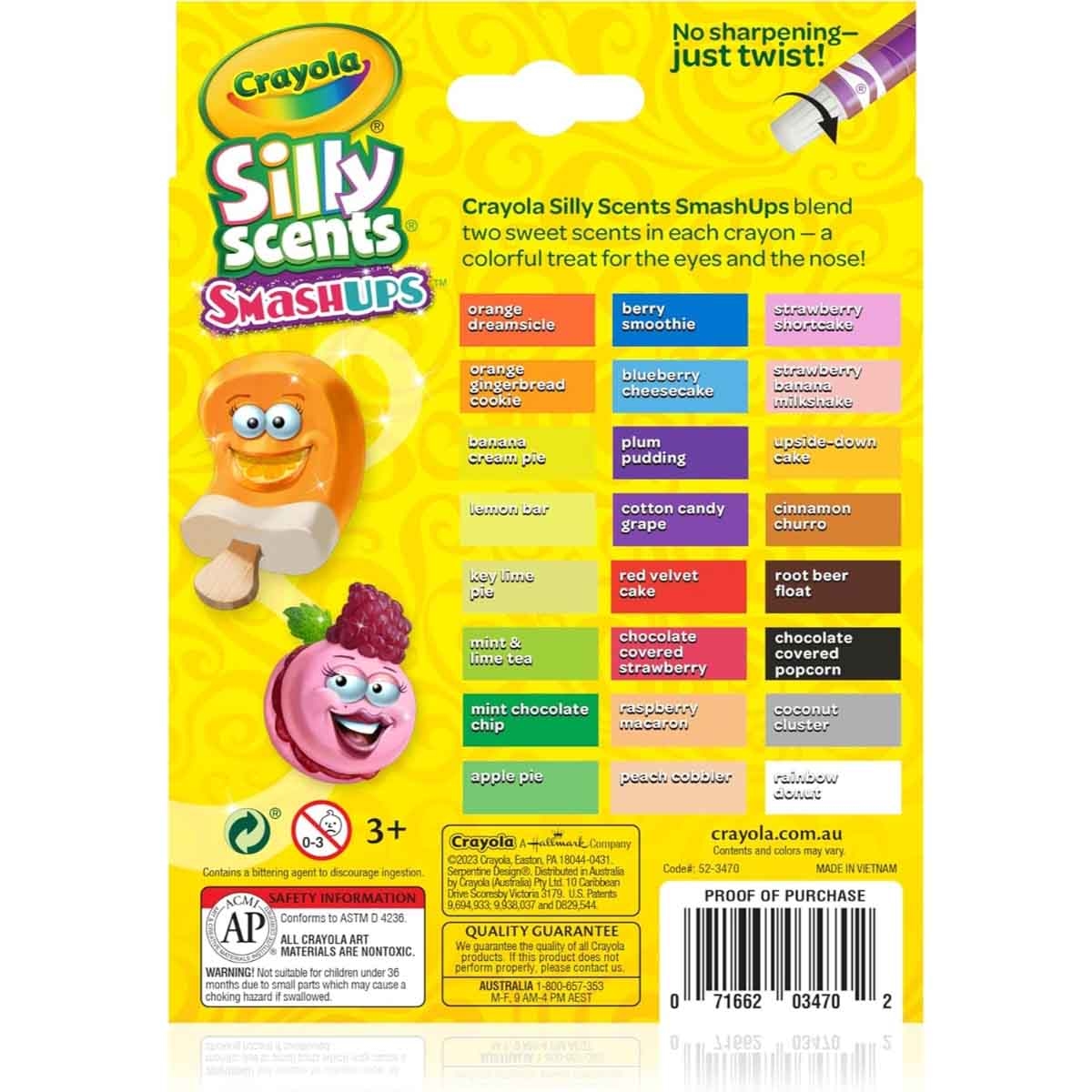 Crayola Twistables Scented Crayons with Coloured Pencils & Assorted Scribble Scrubbie Bundle Pack Unisex, 5-7 Years