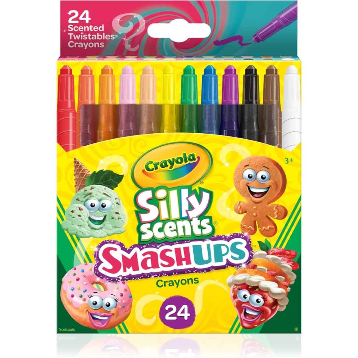 Crayola Twistables Scented Crayons with Coloured Pencils & Assorted Scribble Scrubbie Bundle Pack Unisex, 5-7 Years