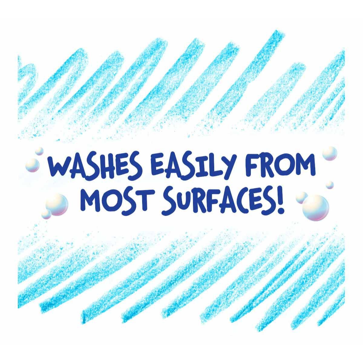 كرايولا علبة من 48 قلم شمعي قابل للغسل فائق النظافة للجنسين، 3-4 سنوات