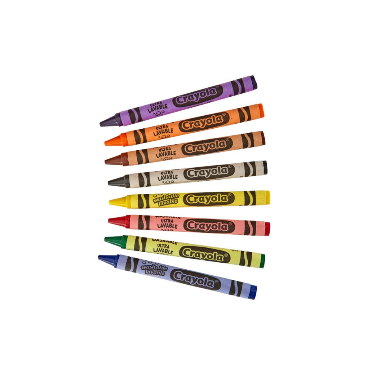 كرايولا علبة من 64 قلم شمعي قابل للغسل فائق النظافة للجنسين، 3-4 سنوات