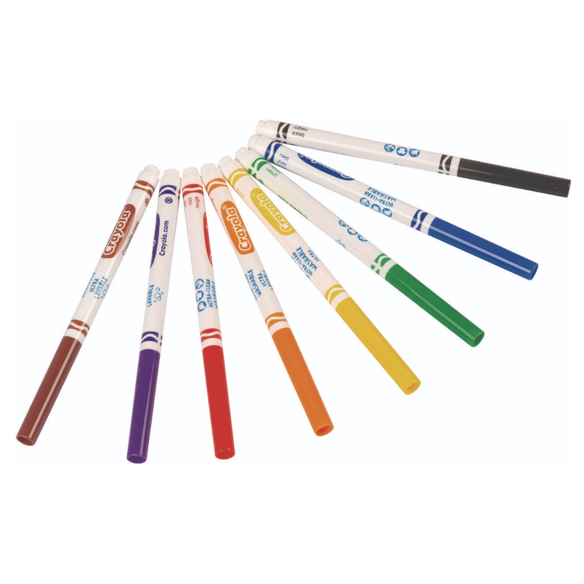 كريولا أقلام تلوين دقيقة قابلة للغسل فائقة النظافة للجنسين، 3-4 سنوات، مجموعة من 8