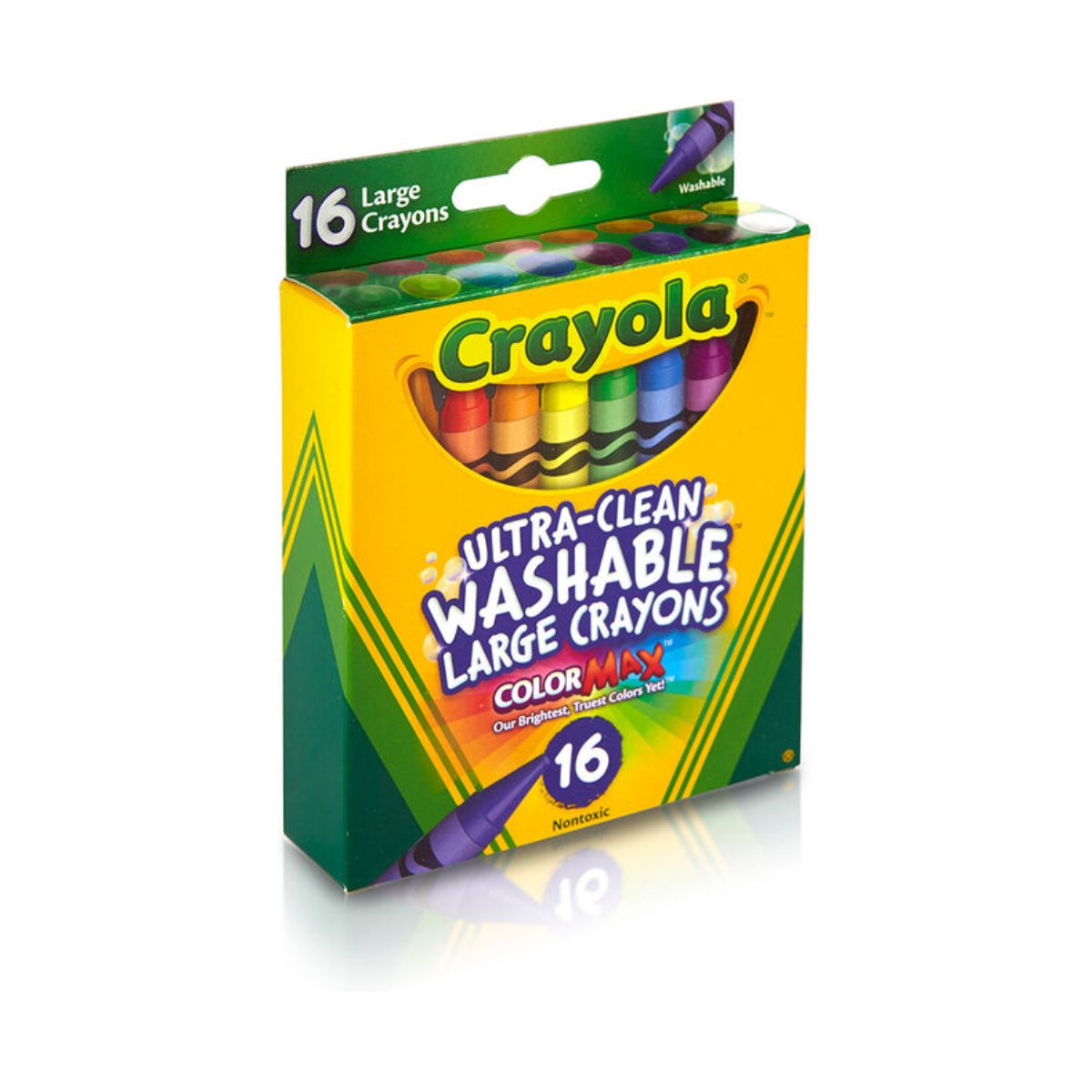 Crayola Ultra-Clean Washable Large Crayons Unisex, 3-4 Years, Pack of 16