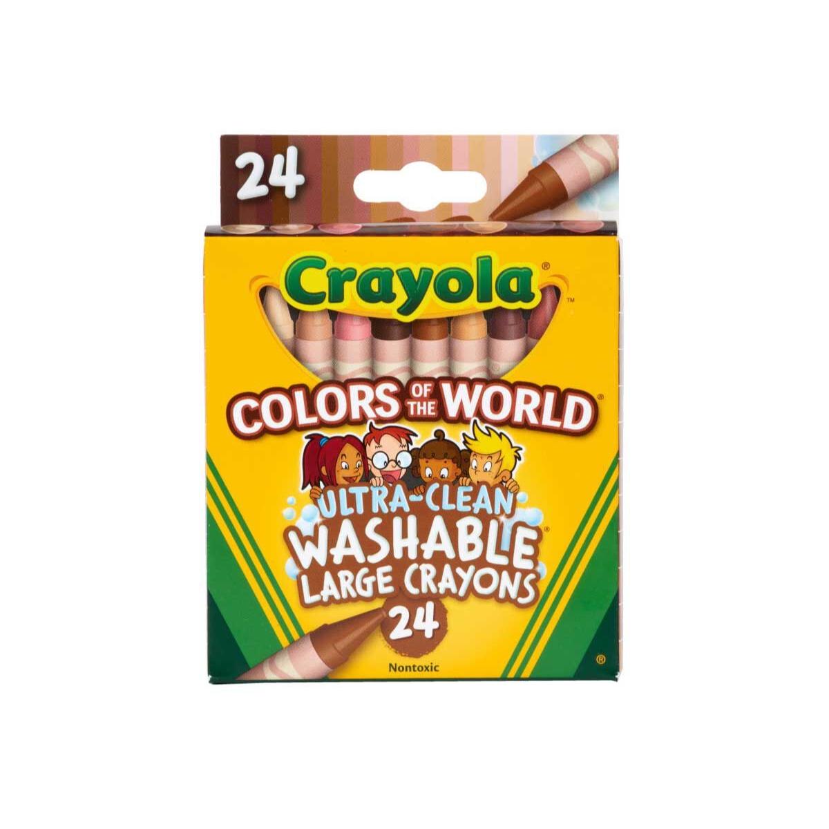 Crayola Ultra-Clean Washable Large Crayons Unisex, 3-4 Years, Pack of 24