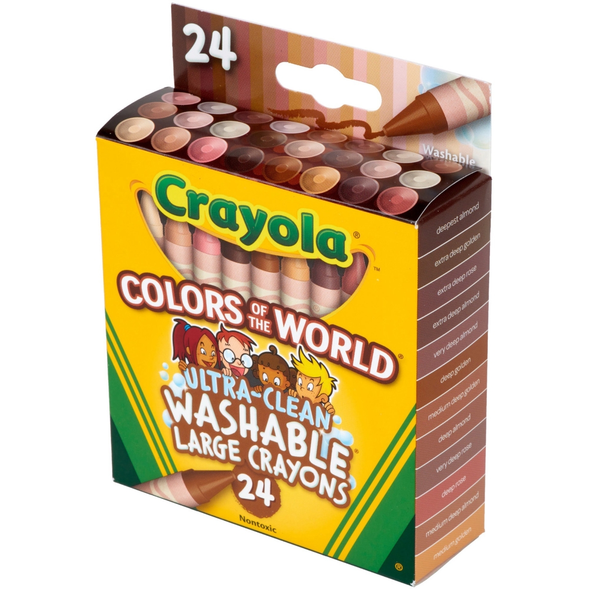 Crayola Ultra-Clean Washable Large Crayons Unisex, 3-4 Years, Pack of 24
