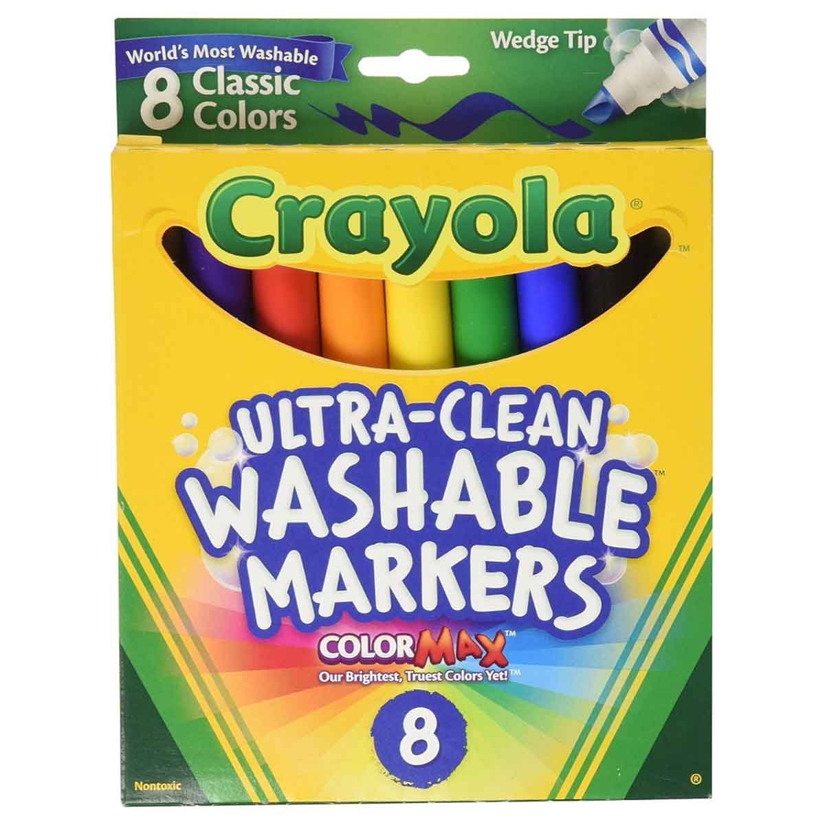 Crayola 587208 Ultra-Clean Washable Markers Unisex, 3-4 Years, Pack of 8