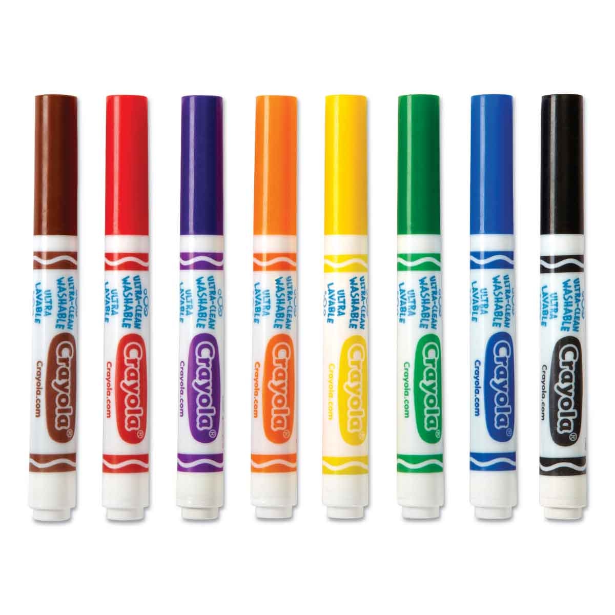 Crayola 587208 Ultra-Clean Washable Markers Unisex, 3-4 Years, Pack of 8