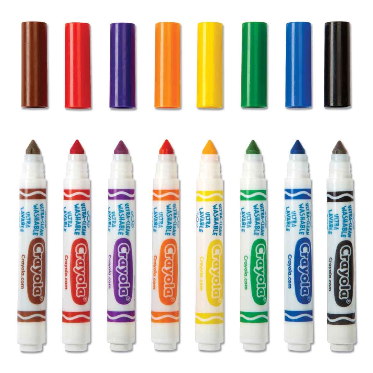 Crayola 587208 Ultra-Clean Washable Markers Unisex, 3-4 Years, Pack of 8