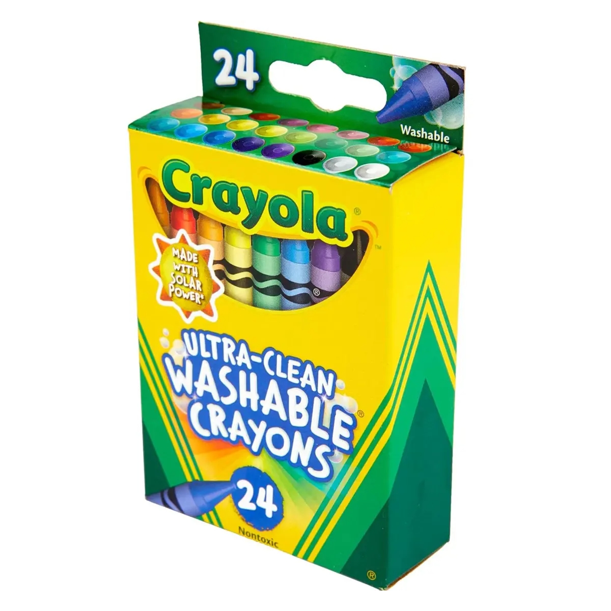 Crayola Ultra-Clean Washable Regular Crayons Unisex, 3-4 Years, Pack of 24