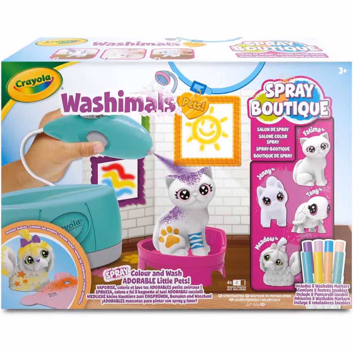 Crayola Washimals Pets Spray Boutique Activity Set Unisex, 3-4 Years