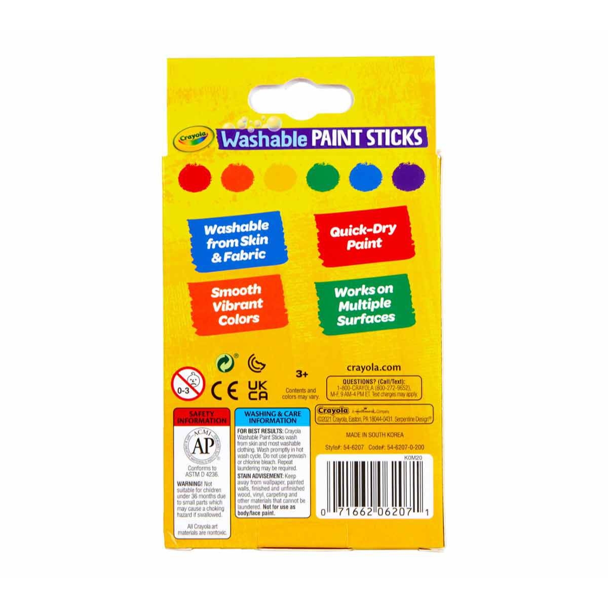 كرايولا أقلام فرشاة ألوان قابلة للغسل للجنسين، 5-7 سنوات، عدد 5