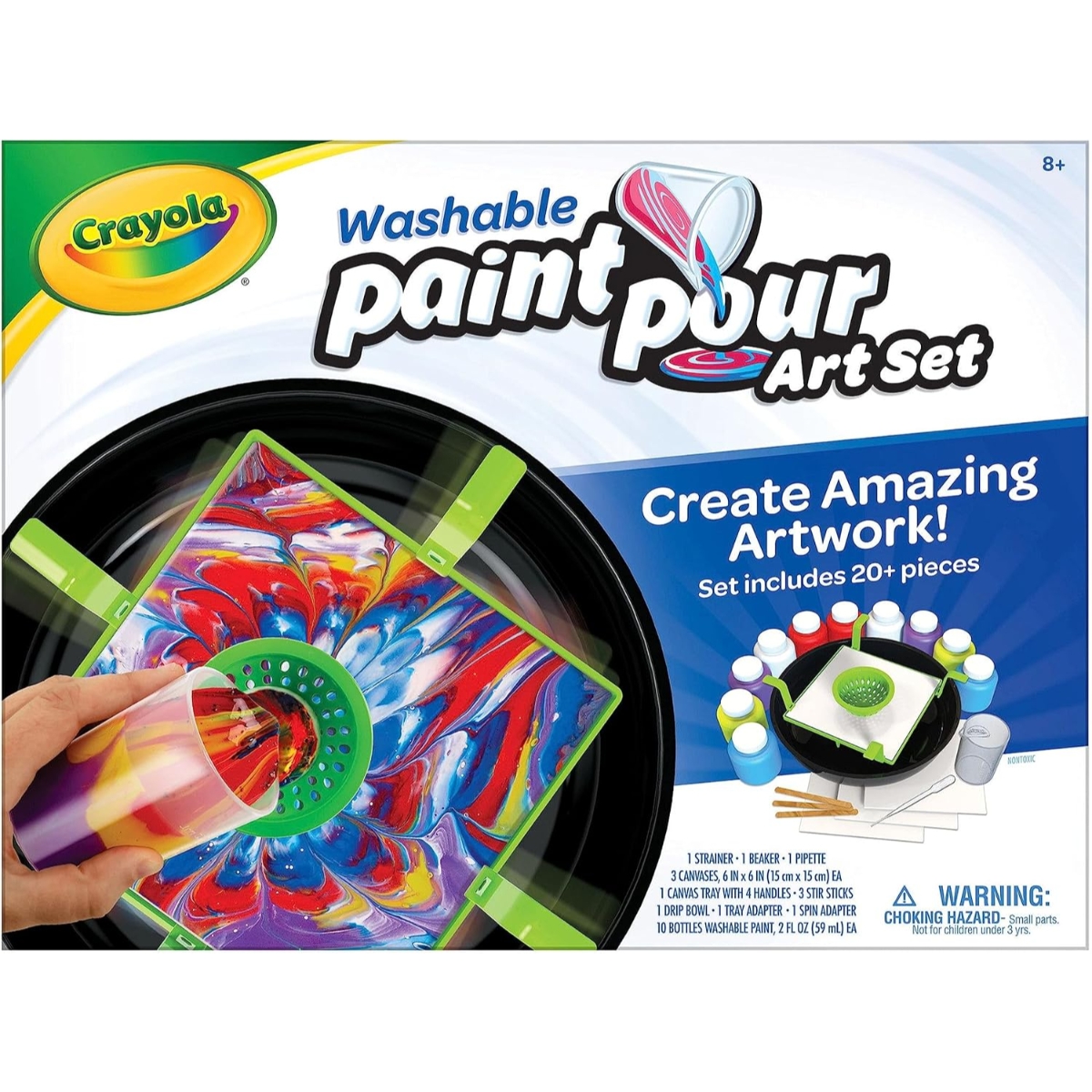 Crayola Washable Paint Pour Set Unisex, 8-10 Years