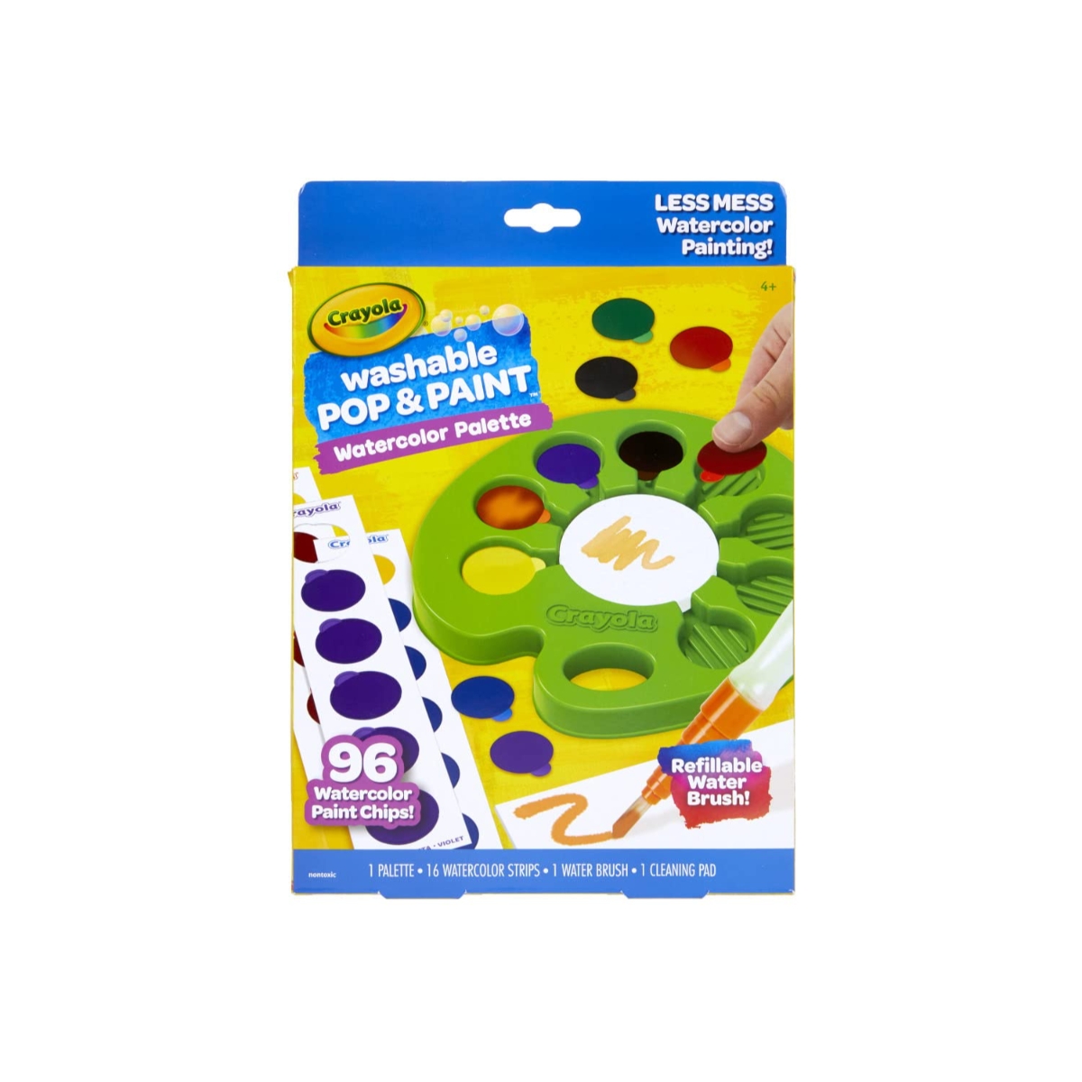 Crayola Washable Pop & Paint Watercolour Palette Unisex, 5-7 Years