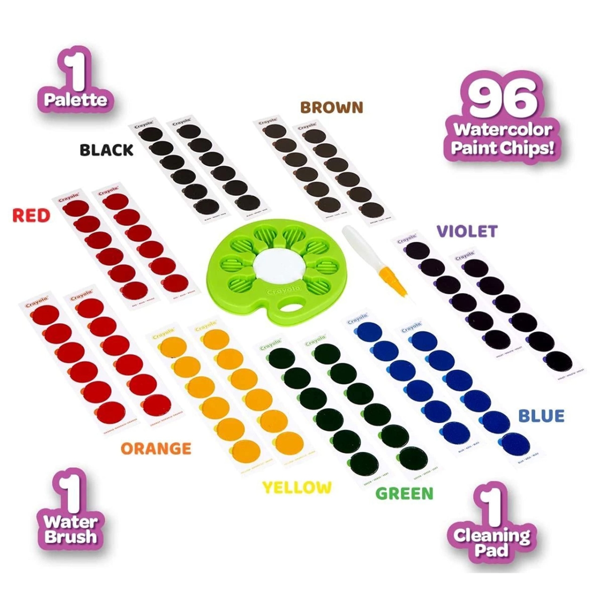 Crayola Washable Pop & Paint Watercolour Palette Unisex, 5-7 Years