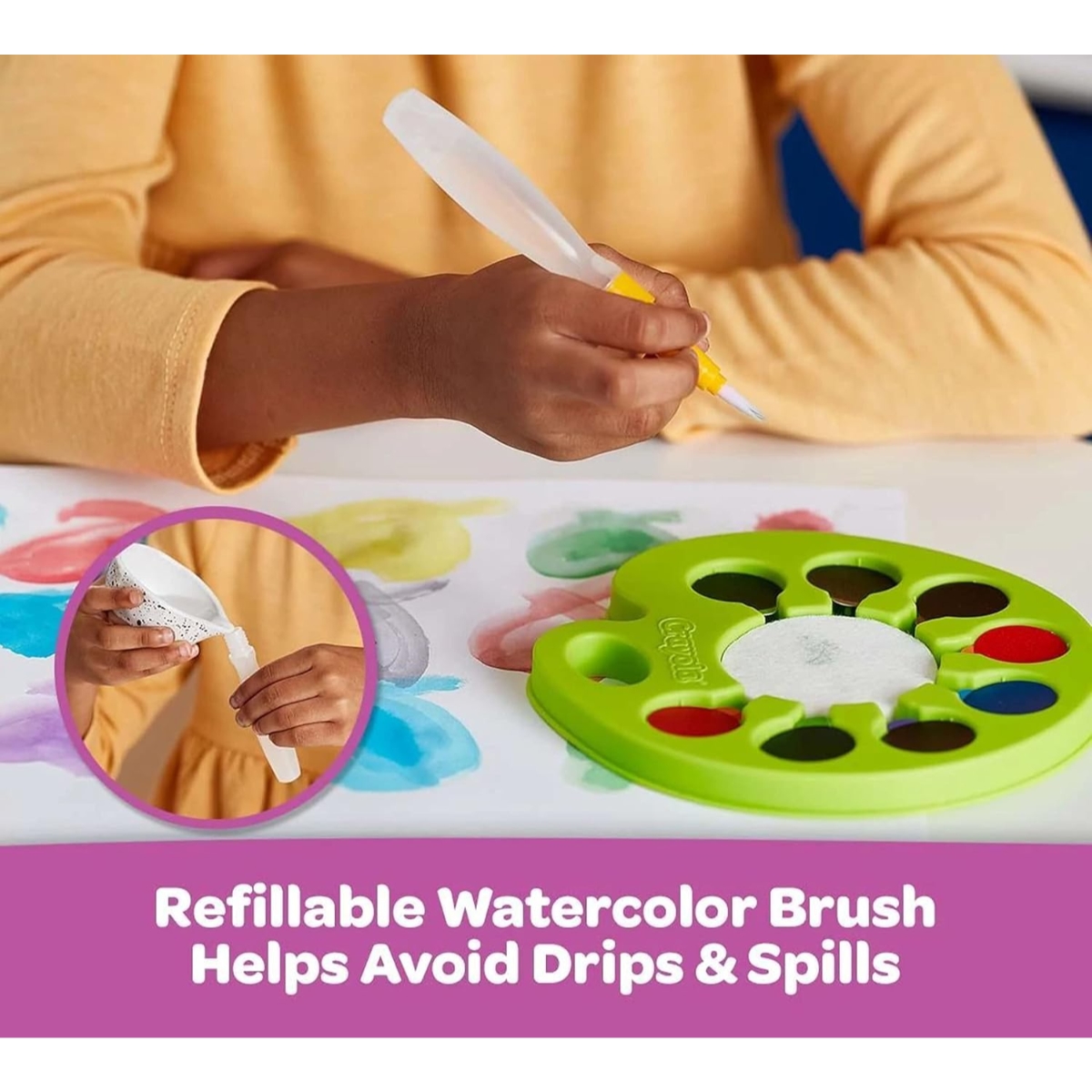Crayola Washable Pop & Paint Watercolour Palette Unisex, 5-7 Years