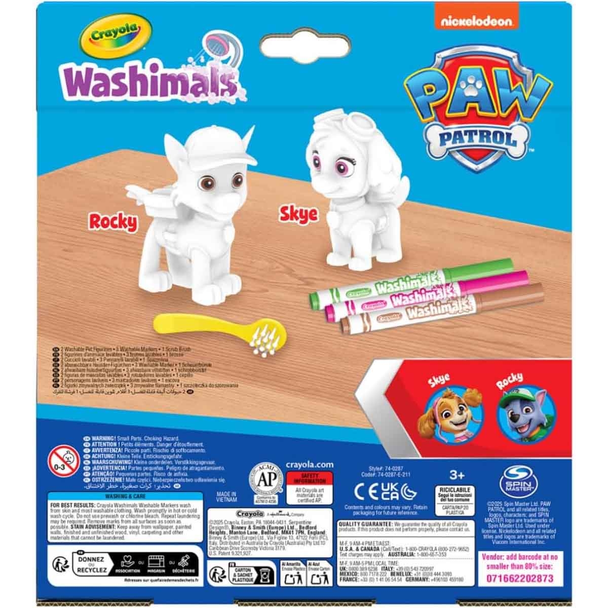 Crayola Washimals Paw Patrol Activity Set Unisex, 3-4 Years