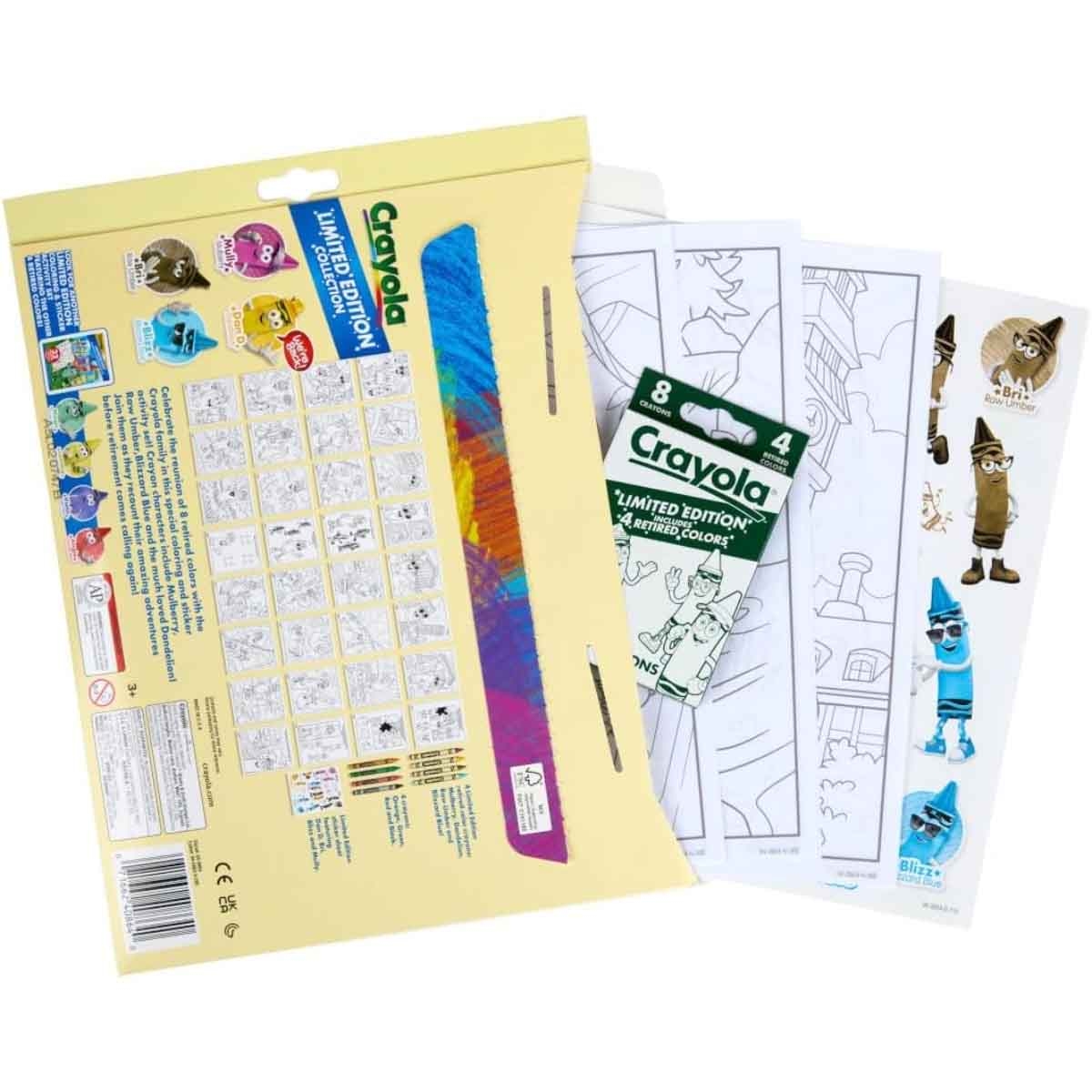 Crayola Watercolour & Limited Edition Crayons with Activity Set & Coloring & Sticker Activity Bundle Pack Unisex, 3-4 Years