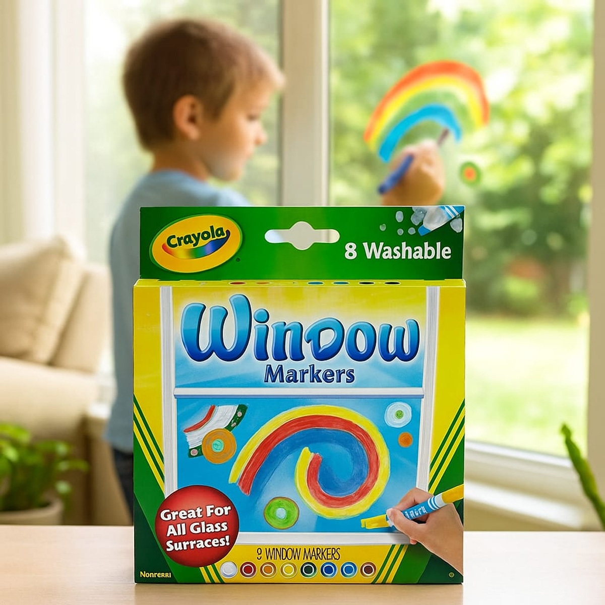 Crayola Window Markers Set Unisex, 8-10 Years, Pack of 8