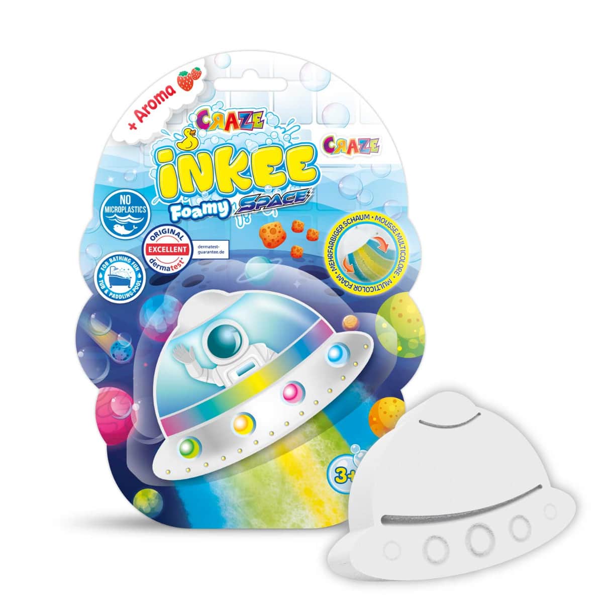 Craze 110g Inkee Foamy Space Assorted Bath Bomb Unisex, 3-4 Years