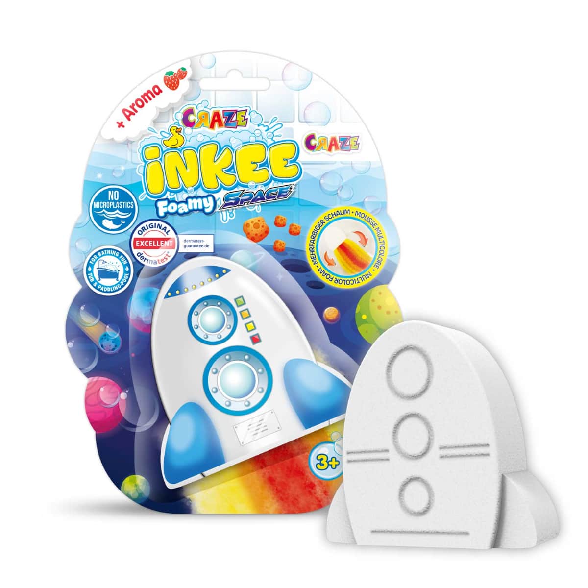 Craze 110g Inkee Foamy Space Assorted Bath Bomb Unisex, 3-4 Years