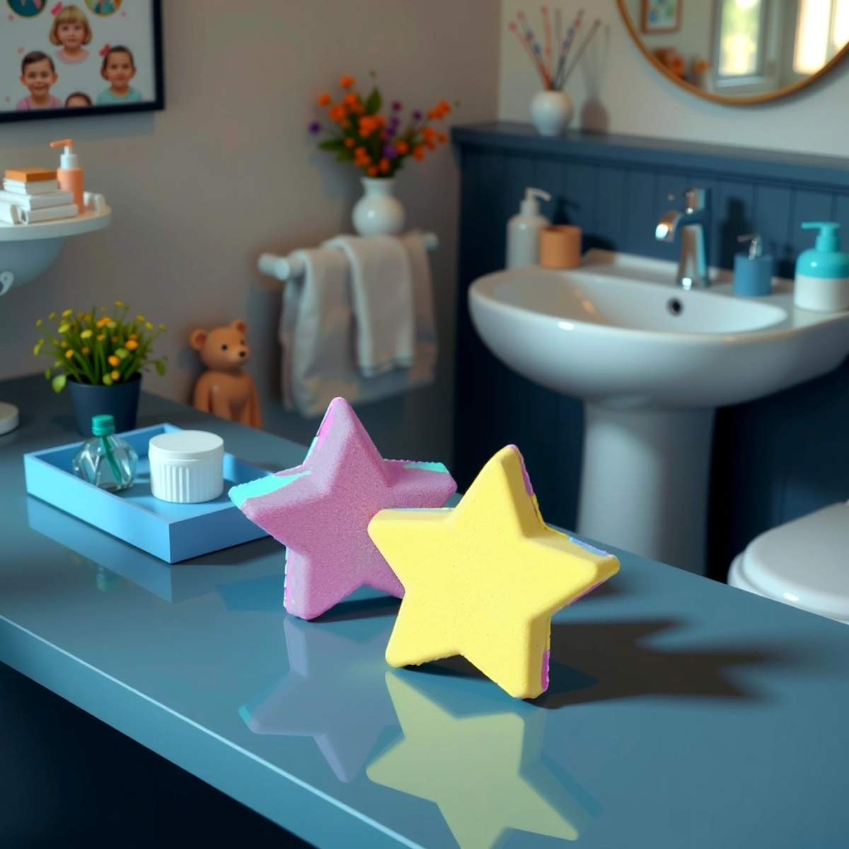 كريز إينكي فومي ستار قنبلة استحمام متنوع 70غ للجنسين، 3-4 سنوات