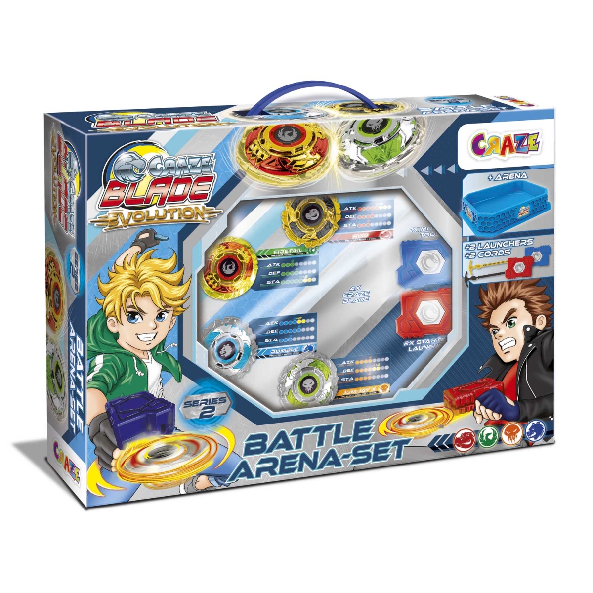 Craze Battle Arena Spinning Top Set Unisex, 3-4 Years