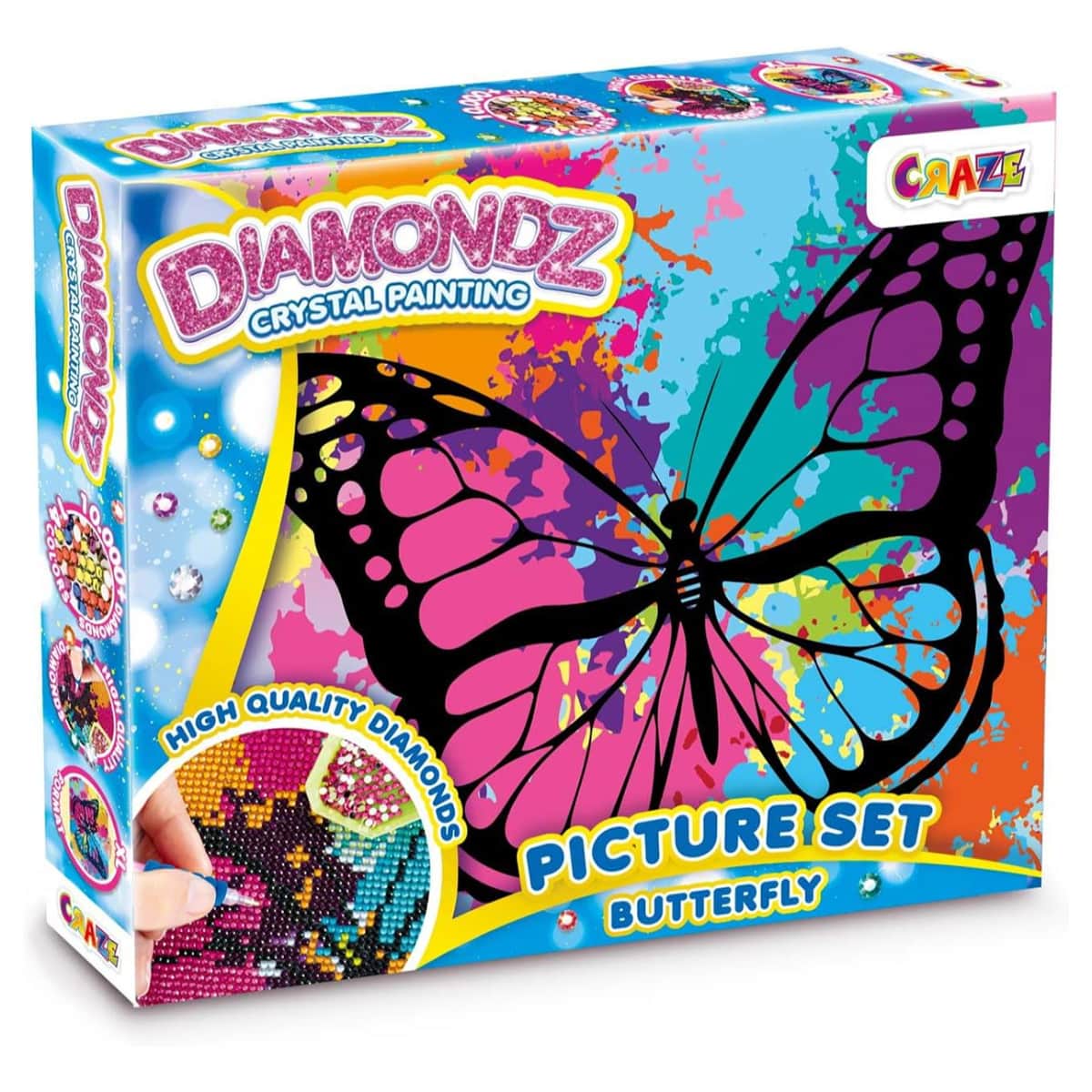Craze Diamondz Butterfly Picture Set Unisex, 5-7 Years