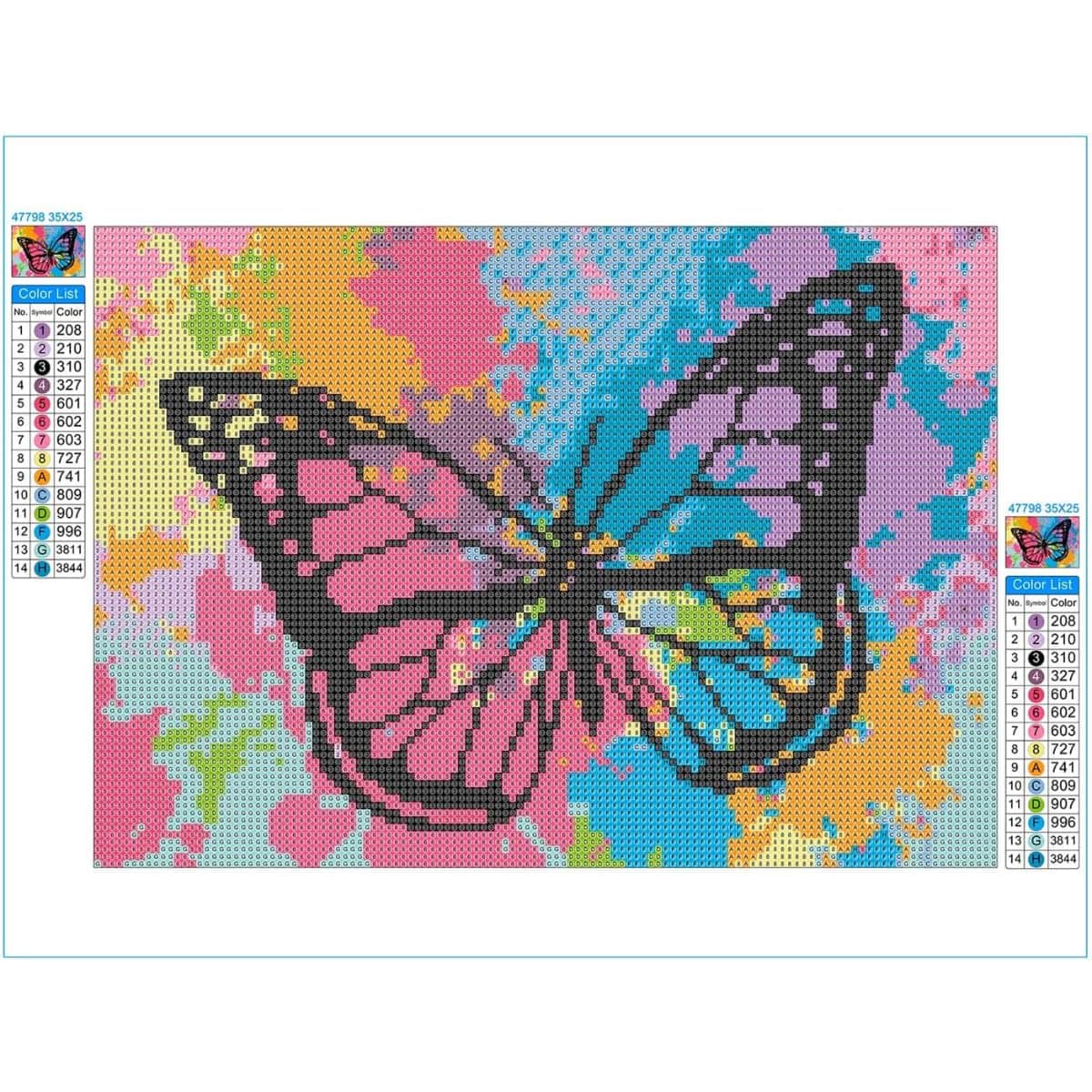 Craze Diamondz Butterfly Picture Set Unisex, 5-7 Years