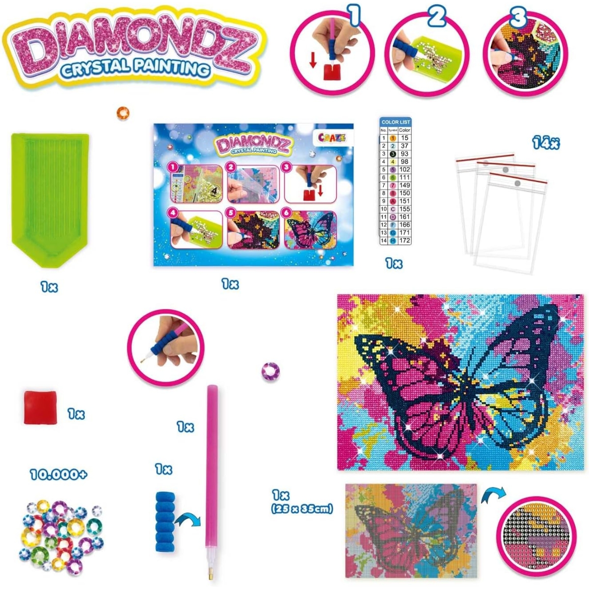 كريز مجموعة صور دياموندز باترفلاي للجنسين، 5-7 سنوات