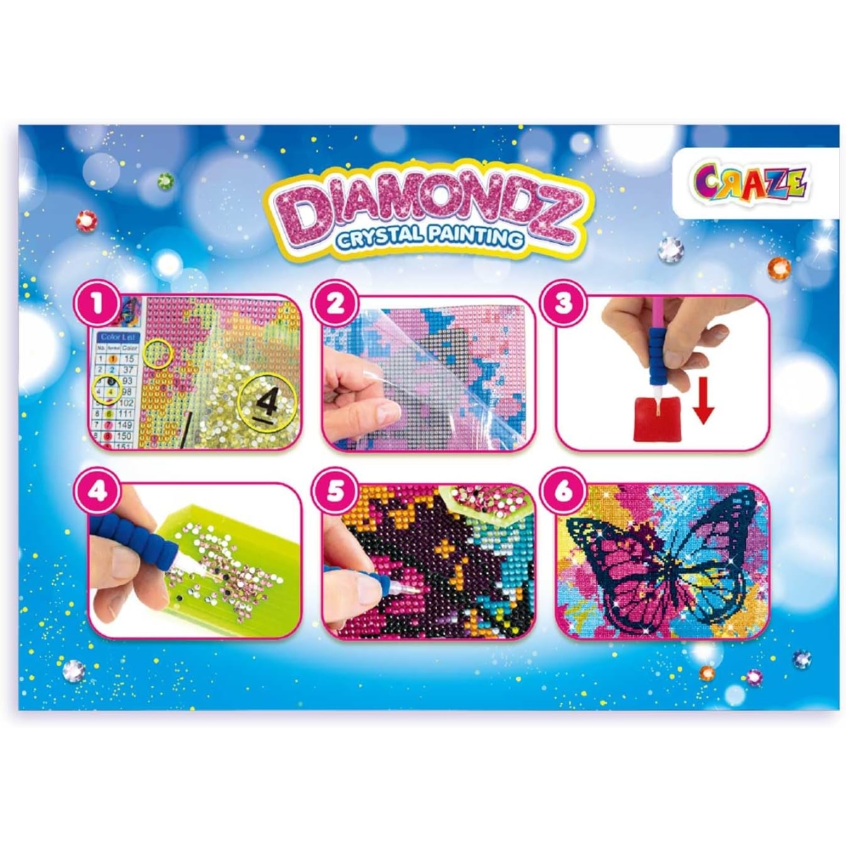 كريز مجموعة صور دياموندز باترفلاي للجنسين، 5-7 سنوات