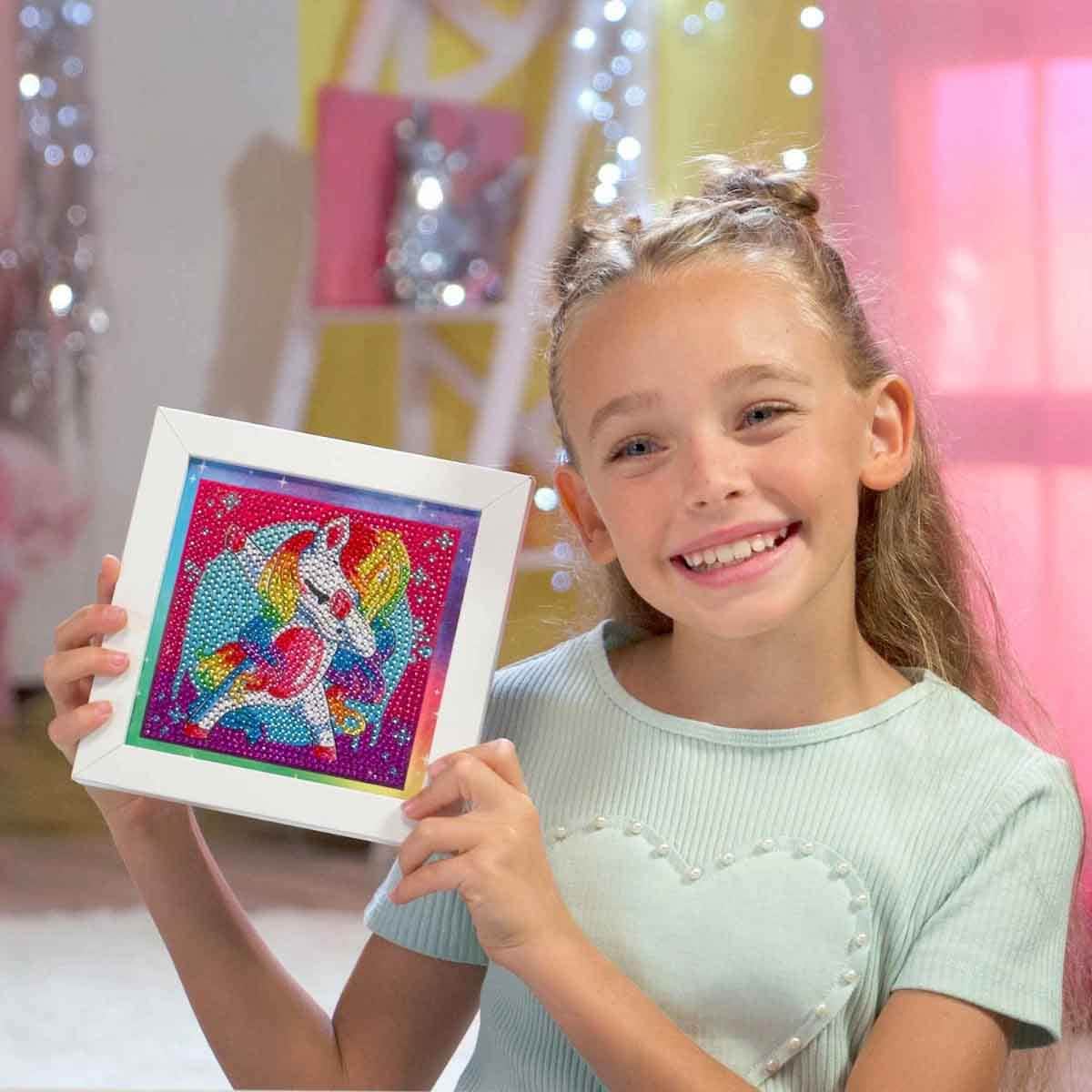 Craze Diamondz Funny Faces with Crayola Model Magic & Color Pop Mat Bundle Pack Unisex, 3-4 Years