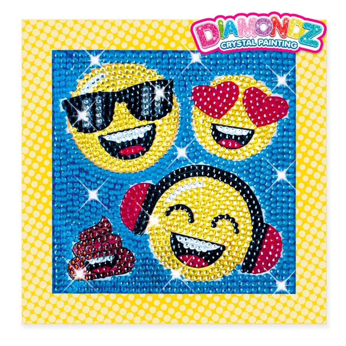 Craze Diamondz Funny Faces with Crayola Model Magic & Color Pop Mat Bundle Pack Unisex, 3-4 Years