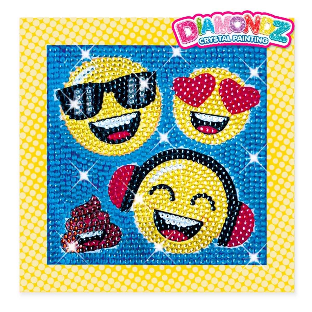 Craze Diamondz Funny Faces with Crayola Model Magic & Color Pop Mat Bundle Pack Unisex, 3-4 Years
