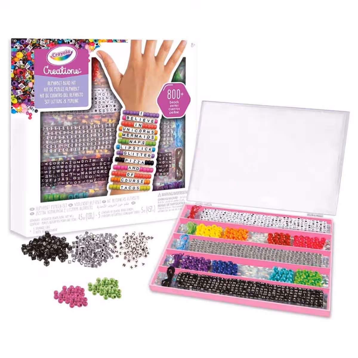 Craze Diamondz Lion Set with Studio Bag DIY & Alphabet Bead Kit, Scribble Scrubbie Wilbur & Play-Doh Flowers Bundle Unisex, 5-7 Years