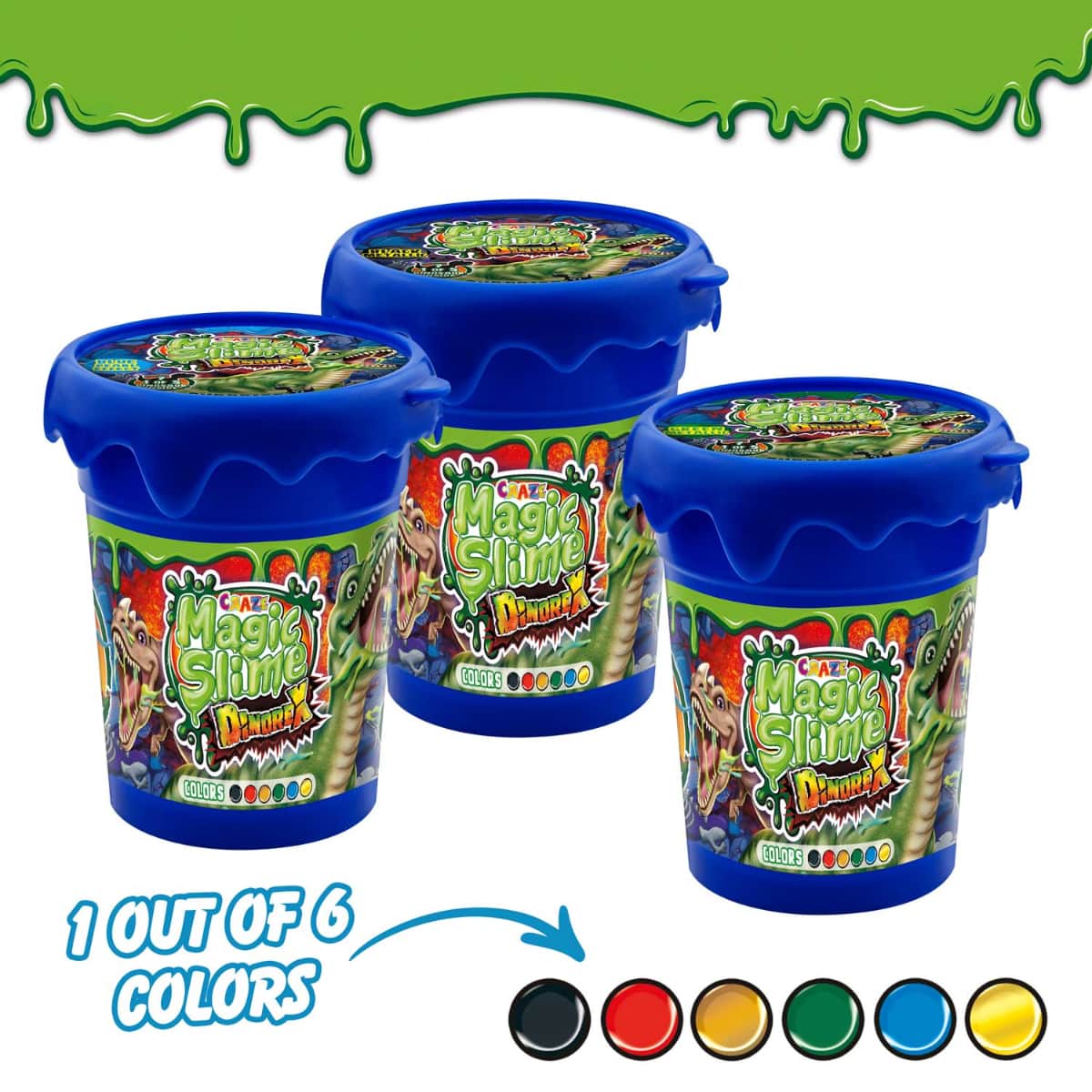Craze Dinorex Assorted Magic Slime Unisex, 3-4 Years