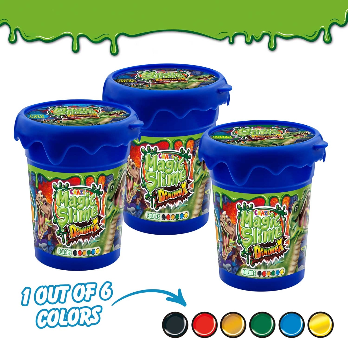 Craze Dinorex Assorted Magic Slime Unisex, 3-4 Years