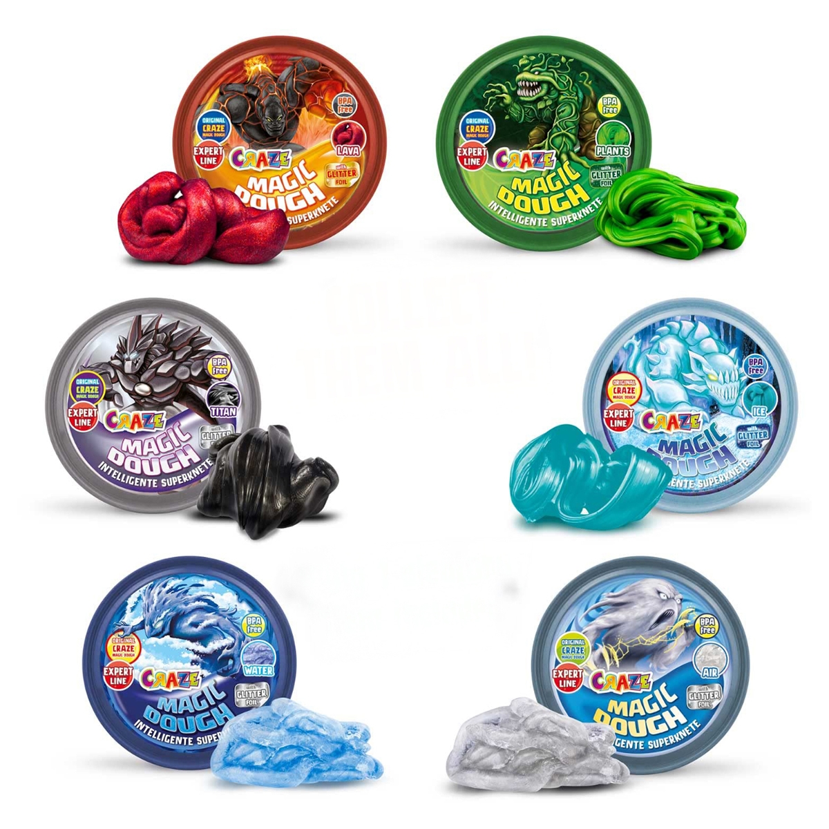 Craze Expert Elements Assorted Magic Dough Unisex, 8-10 Years
