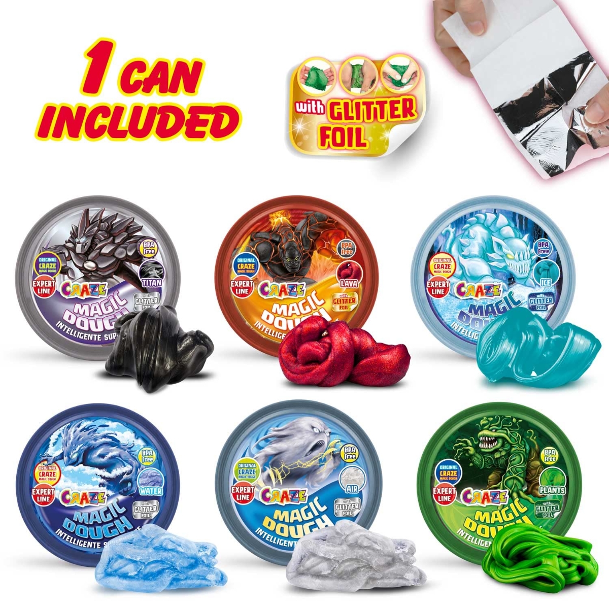 Craze Expert Elements Assorted Magic Dough Unisex, 8-10 Years
