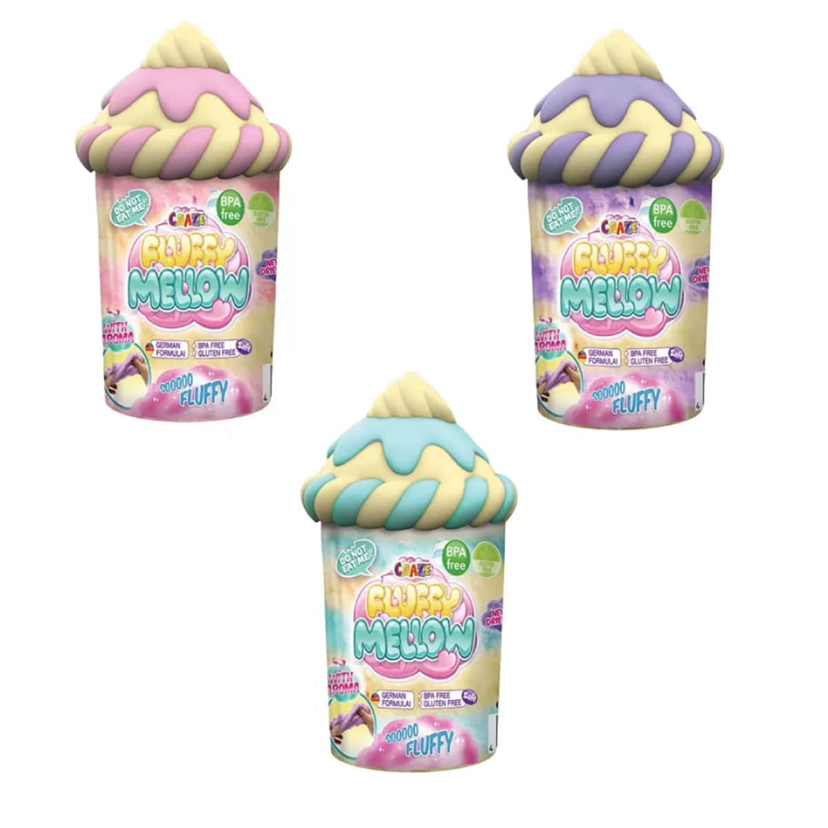 Craze Fluffy Mellow Assorted Modelling Clay Can Unisex, 5-7 Years