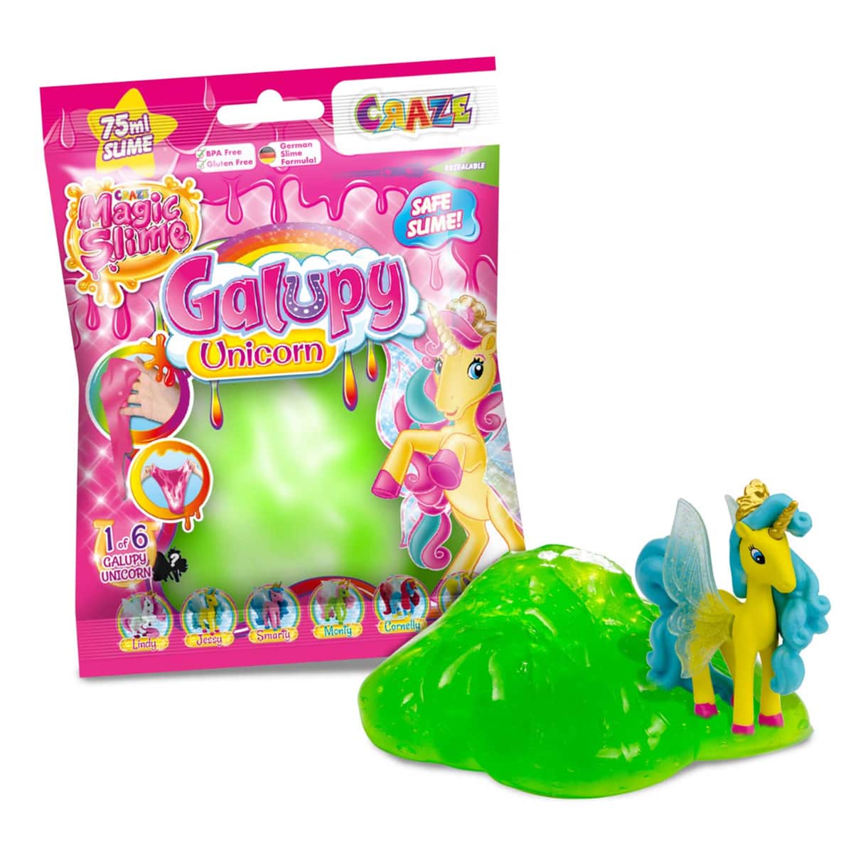 Craze Magic Slime Bag Surprise Galupy Unicorn Figure Girls, 3-4 Years