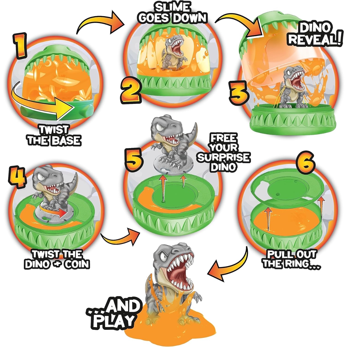Craze Magic Slime Capsule Dino Surprise Figure Unisex, 3-4 Years