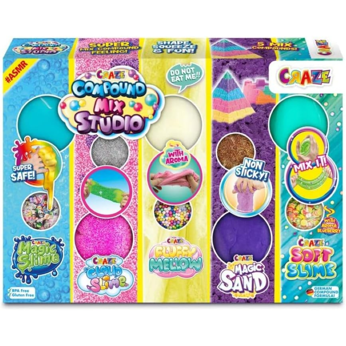 Craze Magic Slime Compound Mix Studio Kit Unisex, 3-4 Years