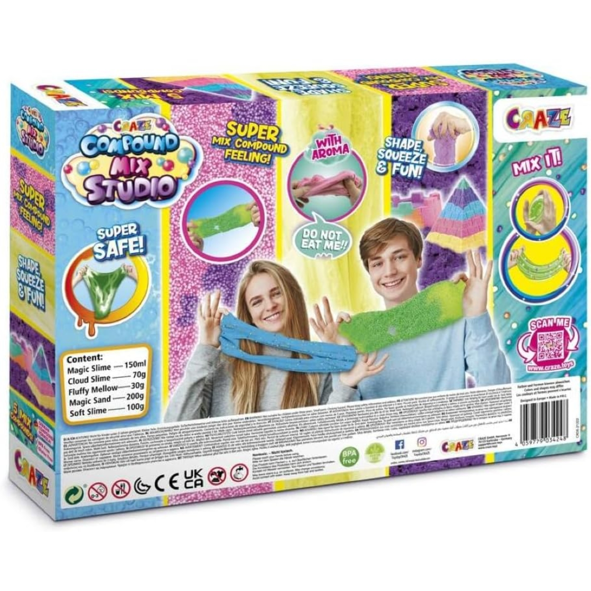 Craze Magic Slime Compound Mix Studio Kit Unisex, 3-4 Years