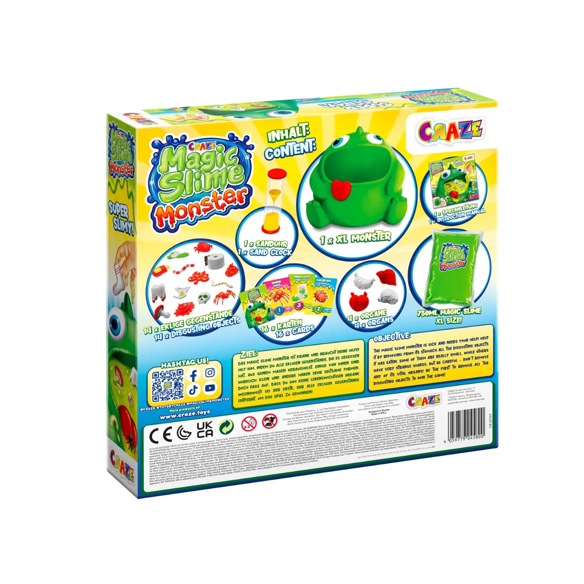Craze Magic Slime Monster Board Game Unisex, 3-4 Years